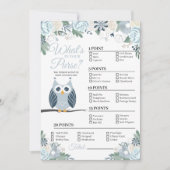 ブルーフクロウフローラ財布の中に何が入ってるか 招待状 (正面)