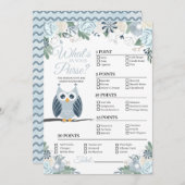 ブルーフクロウフローラ財布の中に何が入ってるか 招待状 (正面/裏面)