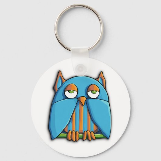 ブルーフクロウブルーキーチェーン キーホルダー (正面)