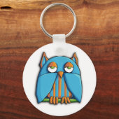 ブルーフクロウブルーキーチェーン キーホルダー (正面)