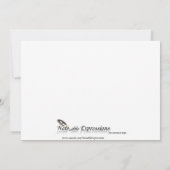 ブルーフクロウベビーシャワー招待状 招待状 (裏面)