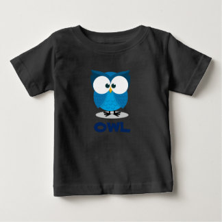 ブルーフクロウ子供へ ベビーTシャツ