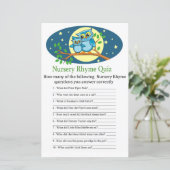 ブルーフクロウ子供部屋韻クイズベビーシャワーゲーム (スタンド正面)