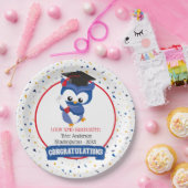 ブルーフクロウ幼稚園卒業 ペーパープレート (パーティー)