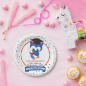 ブルーフクロウ幼稚園卒業 ペーパープレート (パーティー)