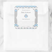 ブルーフクロウ赤ちゃんシャワーブック スクエアシール (バッグ)