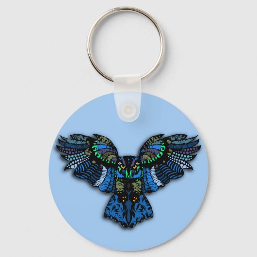 ブルーフクロウ キーホルダー (正面)
