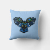 ブルーフクロウ クッション (裏面)