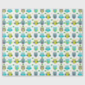 ブルーフクロウ ラッピングペーパー (フラット)