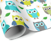 ブルーフクロウ ラッピングペーパー (ロールコーナー)