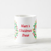 ブルーフクロムサンタハットクリスマスリース コーヒーマグカップ (中央)