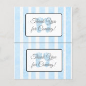 ブルーフットプリントをテーマにした赤ちゃんシャワーゲーム (裏面)