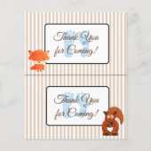 ブルーフットプリントウッドランドをテーマにした赤ちゃんシャワーゲーム チラシ (裏面)