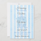 ブルーフットプリントボーイズベビーシャワー招待状 招待状 (裏面)