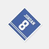 ブルーフットボールジャージー – スポーツテーマ誕生日パーティー スタンダードカクテルナプキン (角)