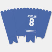 ブルーフットボールジャージー – スポーツテーマ誕生日パーティー フェイバーボックス (見開き)