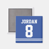 ブルーフットボールジャージー(ナンバー付) マグネット (正面/裏面)