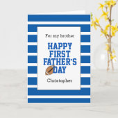 ブルーフットボールブラザー第1父の日 カード (黄色い花)