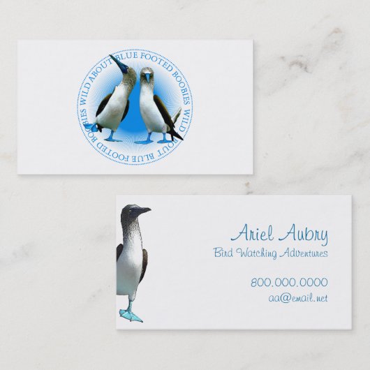ブルーフット牡丹バードウォッチングガイド 名刺 (正面/裏面)