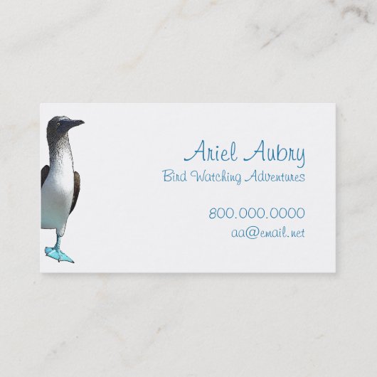 ブルーフット牡丹バードウォッチングガイド 名刺 (裏面)