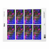 ブルーフュージョン2結婚のワインラベル ラベル (フルシート)