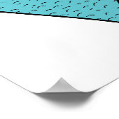 ブルーフューリーハートキッズポスタープリント ポスター (角)