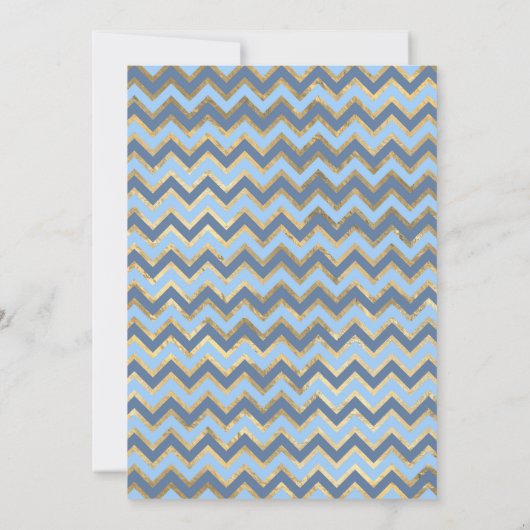 ブルーフライトペンギンベビーシャワーサンキューカード サンキューカード (裏面)