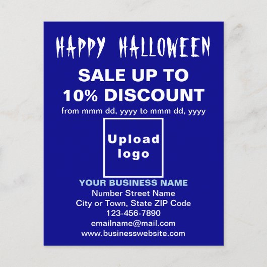 ブルーフライヤーでのビジネスのハロウィーンの販売 チラシ (正面)