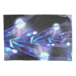 ブルーフラクタルジャングル3D 枕カバー