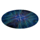 ブルーフラクタルフェザーデザイン カッティングボード (角)