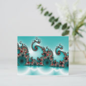 ブルーフラクタルポストカード ポストカード (スタンド正面)