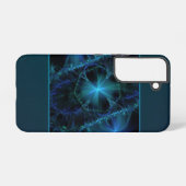 ブルーフラクタル宇宙 SAMSUNG GALAXYケース (裏面横)