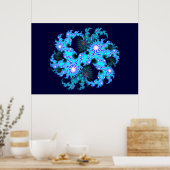 ブルーフラクタル ポスター (キッチン)