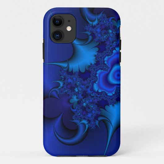 ブルーフラクタルiPhoneケース Case-Mate iPhoneケース (裏面)