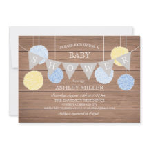 ブルーフラグnフラフス – ベビーシャワー招待状