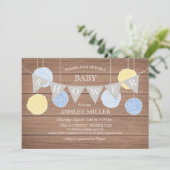 ブルーフラグnフラフス – ベビーシャワー招待状 招待状 (スタンド正面)