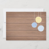 ブルーフラグnフラフス – ベビーシャワー招待状 招待状 (裏面)