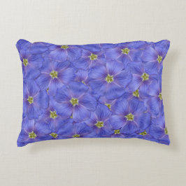 ブルーフラックスシームレスパターン アクセントクッション