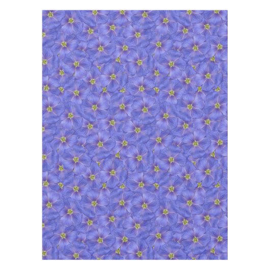 ブルーフラックスシームレスパターン テーブルクロス (正面)