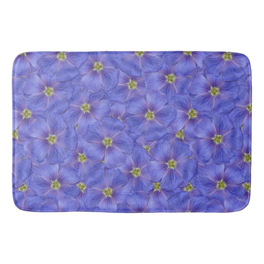 ブルーフラックスシームレスパターン バスマット (正面)