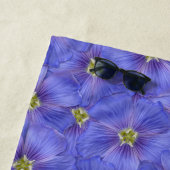 ブルーフラックスシームレスパターン ビーチタオル (インサイチュ)