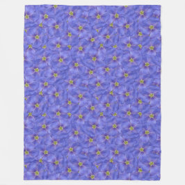 ブルーフラックスシームレスパターン フリースブランケット
