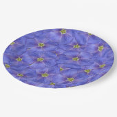 ブルーフラックスシームレスパターン ペーパープレート (アングル)