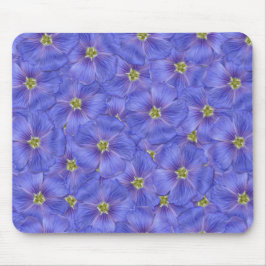 ブルーフラックスシームレスパターン マウスパッド