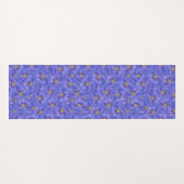 ブルーフラックスシームレスパターン ヨガマット (裏面(横))