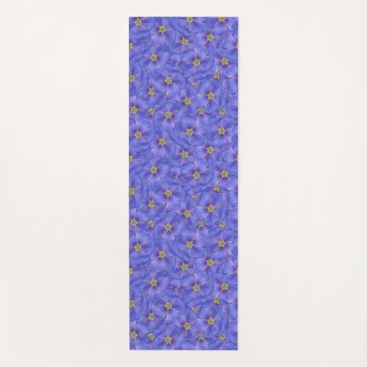 ブルーフラックスシームレスパターン ヨガマット (正面)