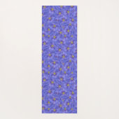 ブルーフラックスシームレスパターン ヨガマット (裏面)
