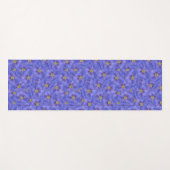 ブルーフラックスシームレスパターン ヨガマット (正面(横))
