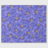 ブルーフラックスシームレスパターン ラッピングペーパー (フラット)
