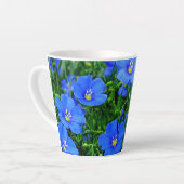 ブルーフラックスリナムの花 カフェラテマグ (左アングル)